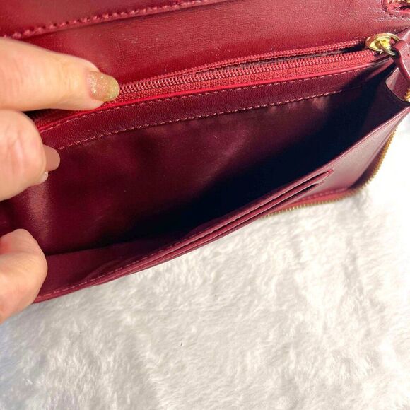 Coach Burgandy Croc Wallet - Picture 12 of 14
